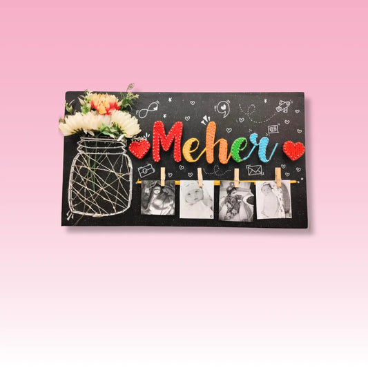 String art Nameplate for Loved Ones - Stitch&Gift