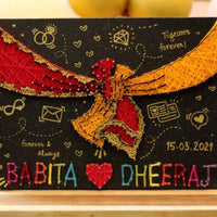 Gath Bandhan String art with name - Stitch&Gift