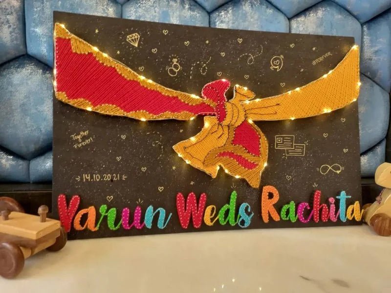 Gath Bandhan String art with name - Stitch&Gift