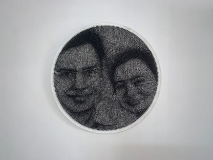 Couple’s Thread Portrait - Timeless Love Captured in Thread