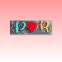 Couple Love String art Nameplate - Stitch&Gift