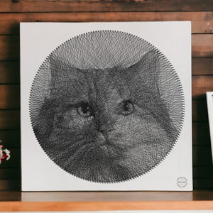 Adorable Thread Art Portrait of Your Furry Friend