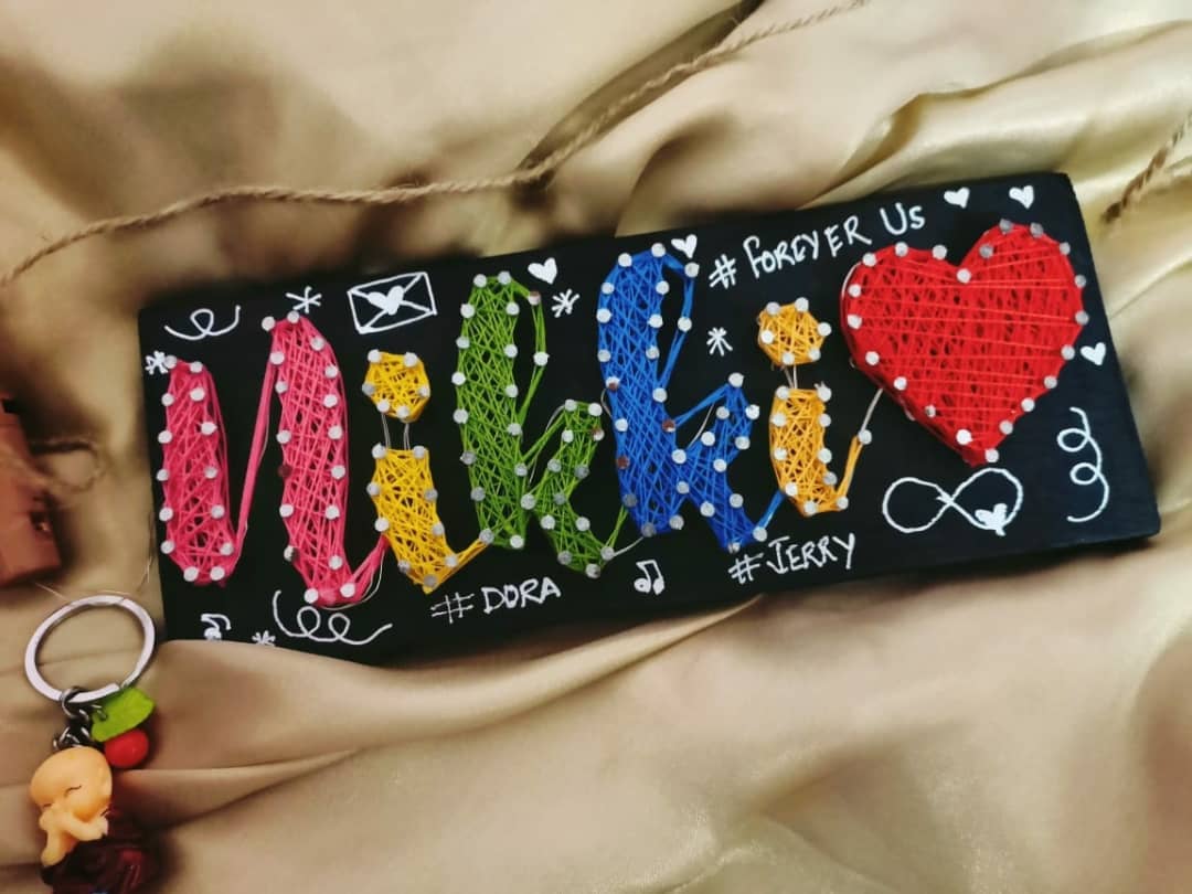 string art nameplate for loved ones - Stitch&Gift